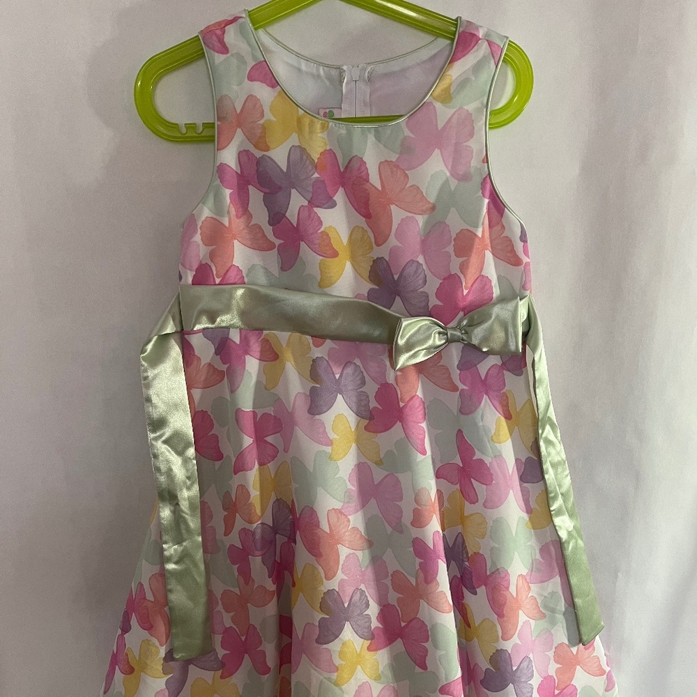 Girls Butterfly Print Dress